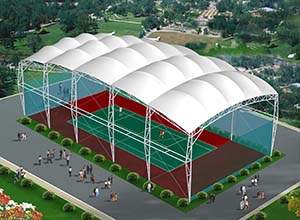 網(wǎng)球場(chǎng)膜結(jié)構(gòu)頂棚/雨棚/遮陽棚有什么優(yōu)點(diǎn)？