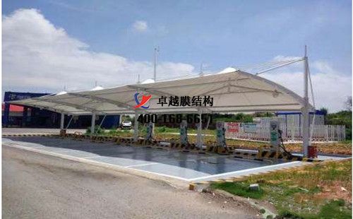 廊坊膜結(jié)構(gòu)充電站樁車棚【廊坊市金旅旅游客運(yùn)有限公司等】工程設(shè)計施工案例