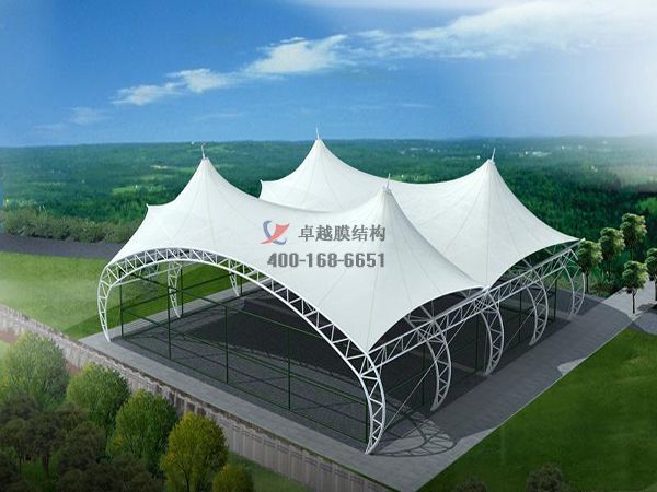 三門峽門球場雨棚網(wǎng)球場膜結(jié)構(gòu)頂棚罩棚設(shè)計(jì)施工安裝 　　