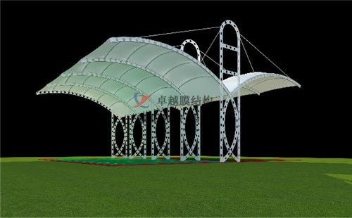臨汾網(wǎng)球場膜結(jié)構(gòu)罩棚設計施工安裝【案例圖片】 　　