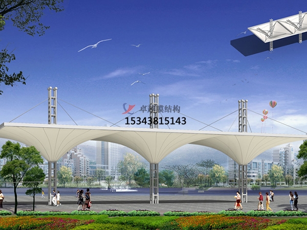 玉樹膜結構商場頂蓋【生產(chǎn)廠家】玉樹步行街入口大門膜結構遮陽棚公司