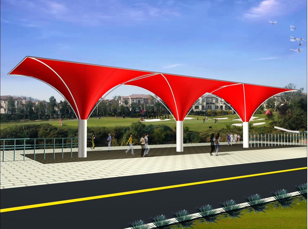 眉縣膜結(jié)構景觀【張拉膜景觀】承包安裝價格