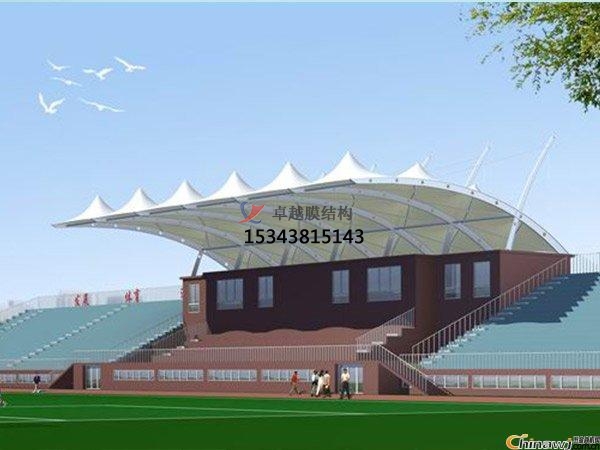 唐河體育公園膜結(jié)構【看臺雨棚】門球場案例