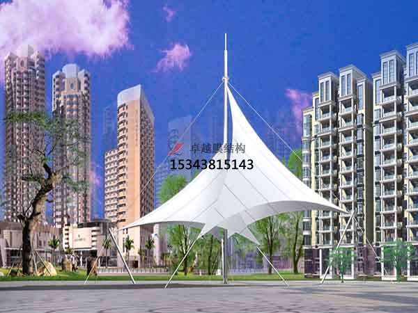 山西商業(yè)廣場<font color='red'>張拉膜結(jié)構(gòu)</font>景觀棚/雨棚設(shè)計搭建