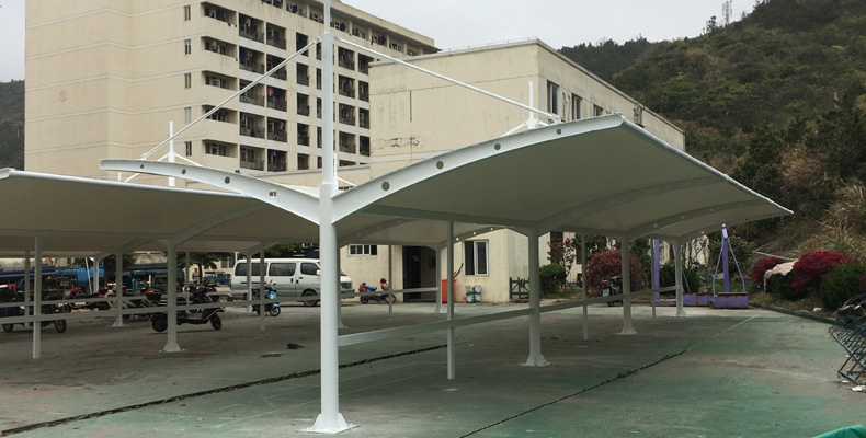 PTFE膜結構車棚：打造高大尚車生活