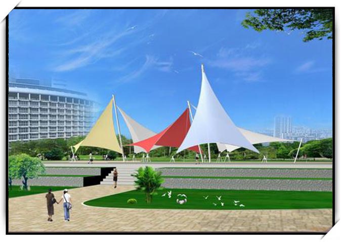 鄭州市<font color='red'>張拉膜結(jié)構(gòu)</font>設(shè)計施工案例