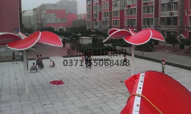 西安張拉膜遮陽棚生產(chǎn)廠家設(shè)計施工【西安外國語大學(xué)張拉膜遮陽棚】等項目