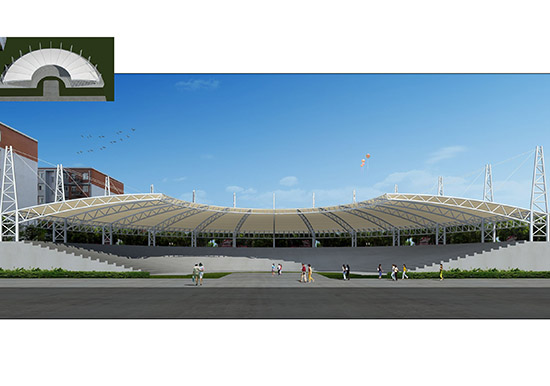 黃石張拉膜景觀/看臺遮陽棚專業(yè)廠家【質量保證】